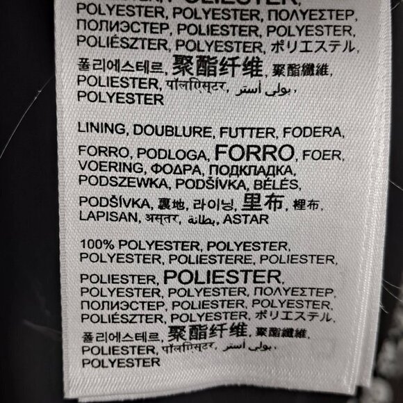 Roxy Size Medium Full Zip Quilted Black & White Patterned Jacket Pink Accents - Picture 11 of 13